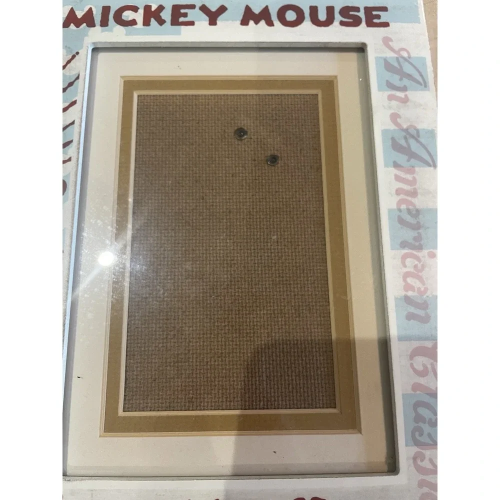 Disney Parks Mickey Mouse Picture Frame Vintage Wood 4x6 5x7 American Classic